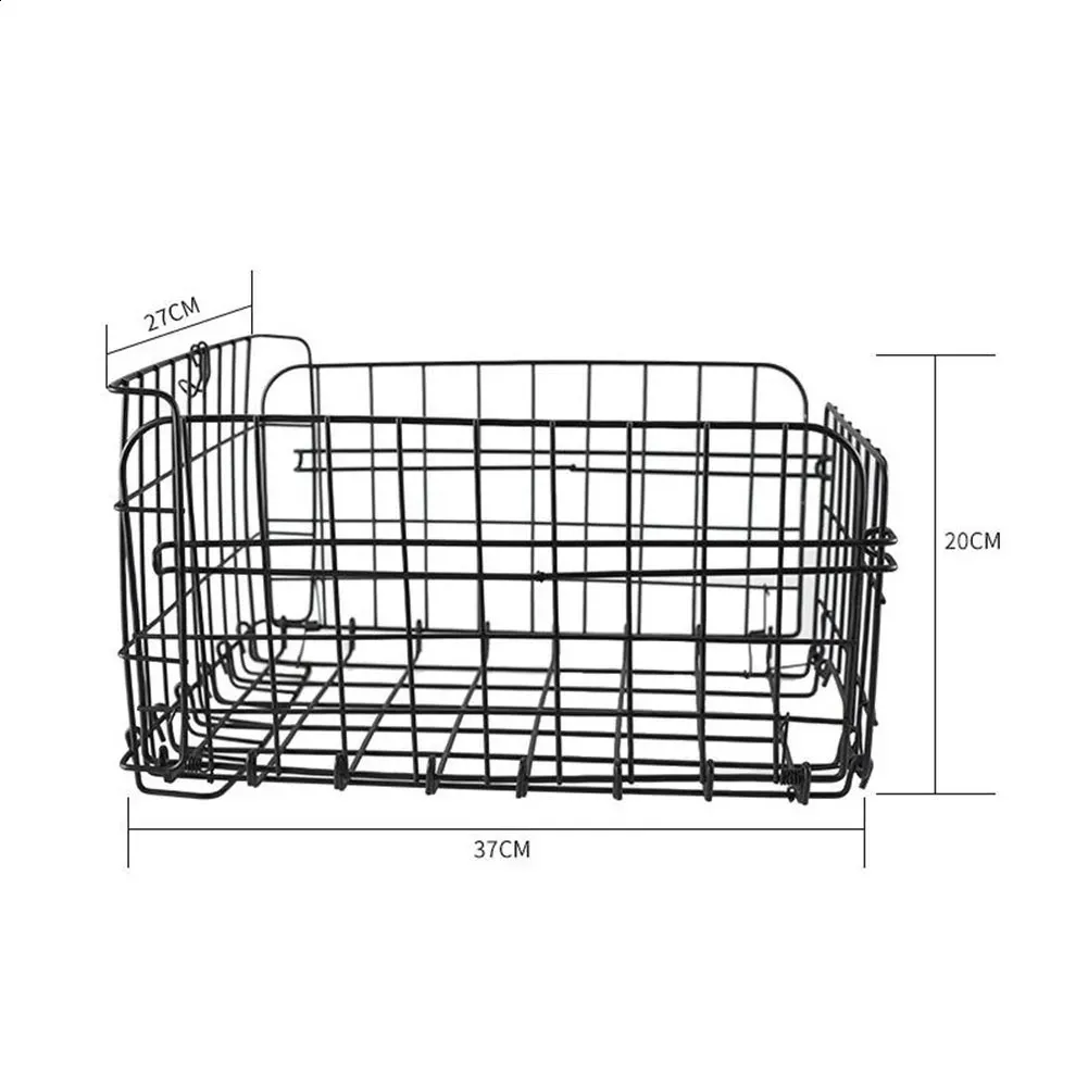 Корзины для велосипеда, задняя корзина из нержавеющей стали для велосипеда, складная автомобильная рама, полка для овощей, большая вместимость для студенческой сумки, ящик для инструментов 231030