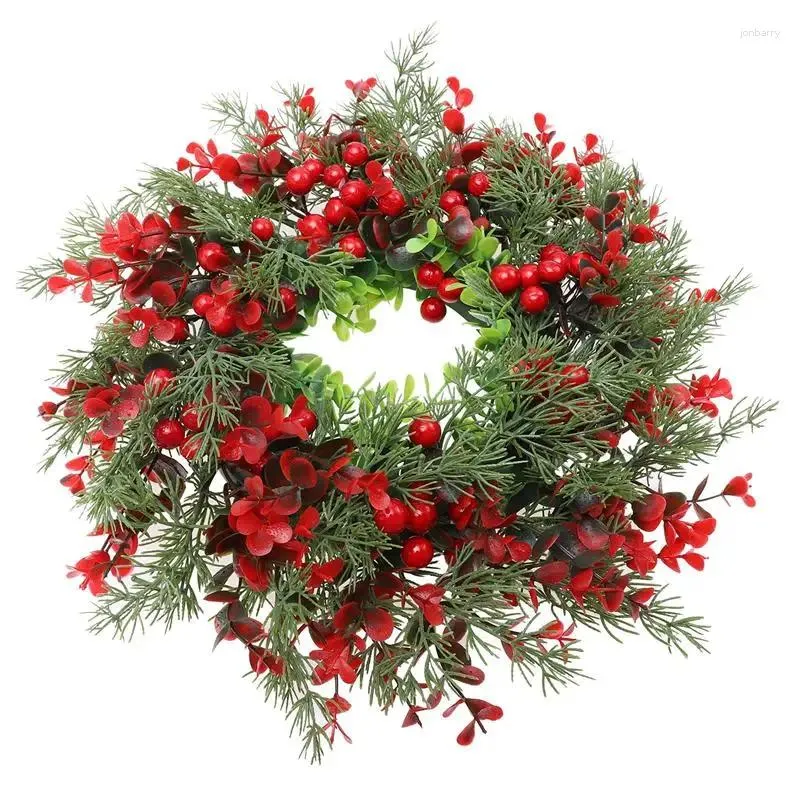 Decorative Flowers QWE123 Simulation Garland Wreath Door Hanging Pendant Background Wall Window Wedding Party Supplies Gifts Christmas