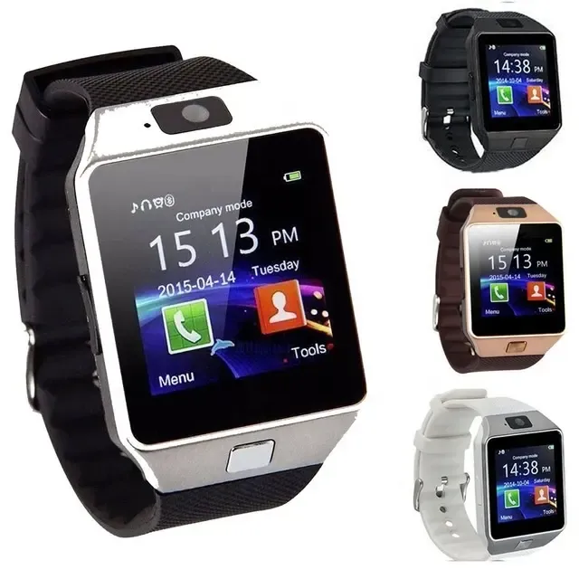 Moins cher dz 09 montre intelligente dz09 avec caméra poignet smartwatch Support carte SIM réveil rappel d'appel