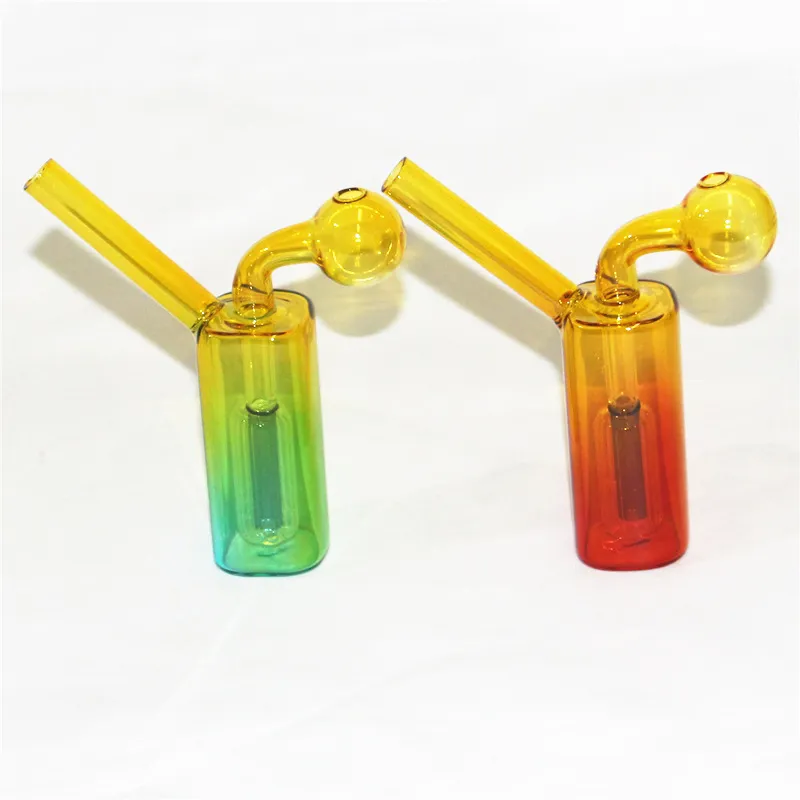 4.72inch Colorful Pyrex Glass Oil Burner Pipe glass tube smoking pipes tobcco herb glass oil water hand pipes