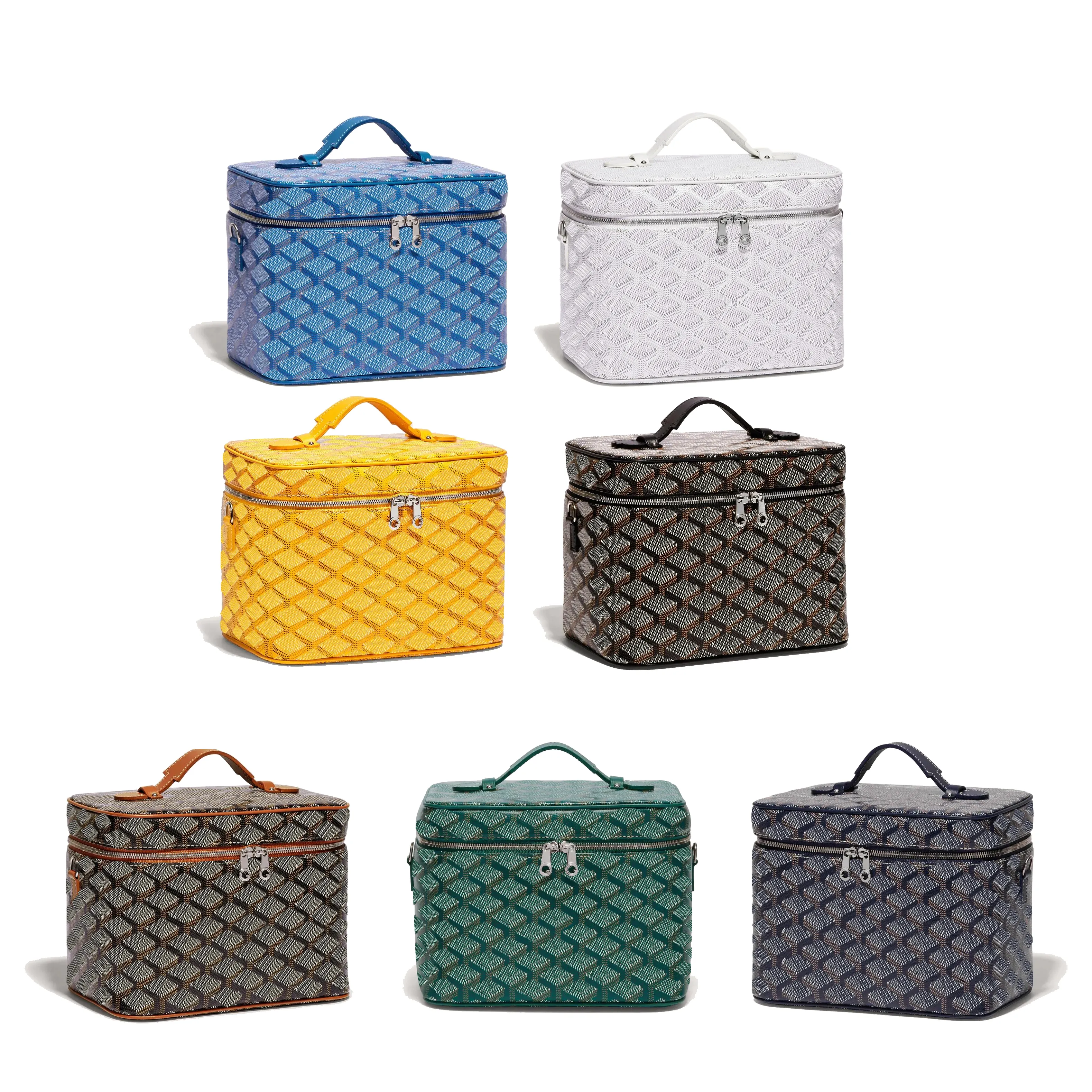 Genuine Leather Luxury Cosmetic Bag For Men And Women Spacious Clutch