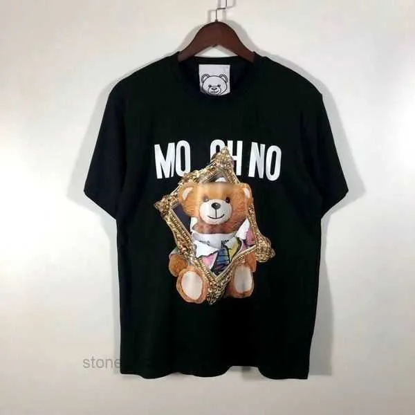 Moschinos herr t-shirts monclairs väst moschino designer italienska varumärken och runda korta ärmar modekläder herrkläder utomhus fritid 35