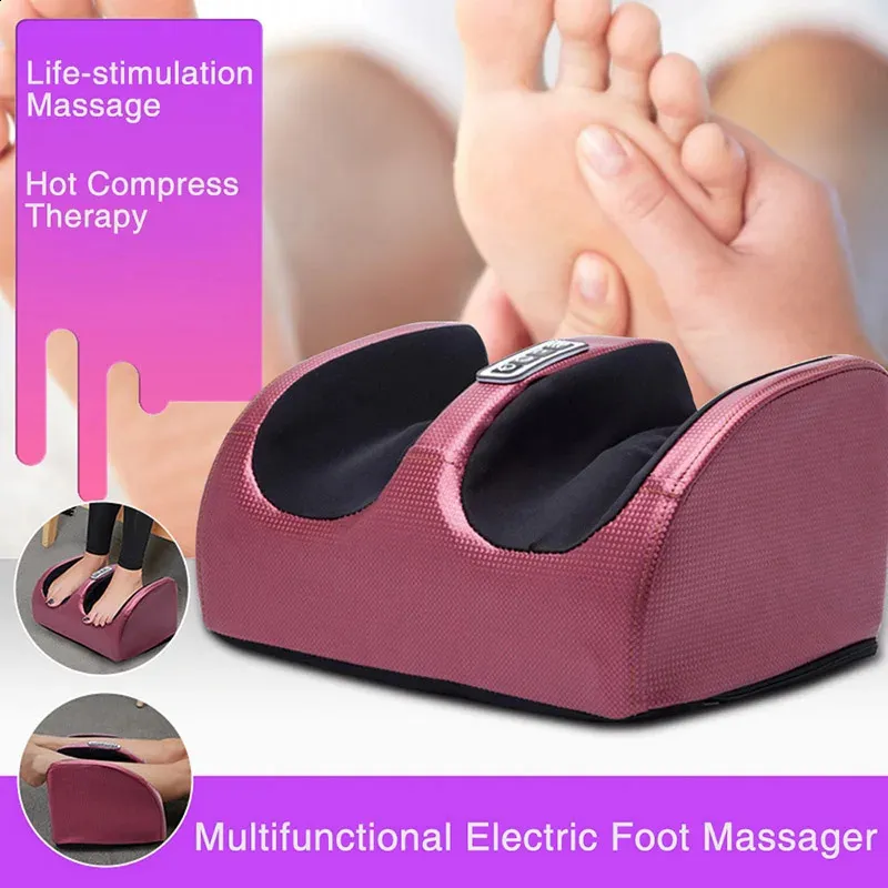 Foot Massager Electric Massage Machine Shiatsu Knådning Rolling Vibration Tool Heat Terapy Calf Leg Reflexology Pain Relief 231030