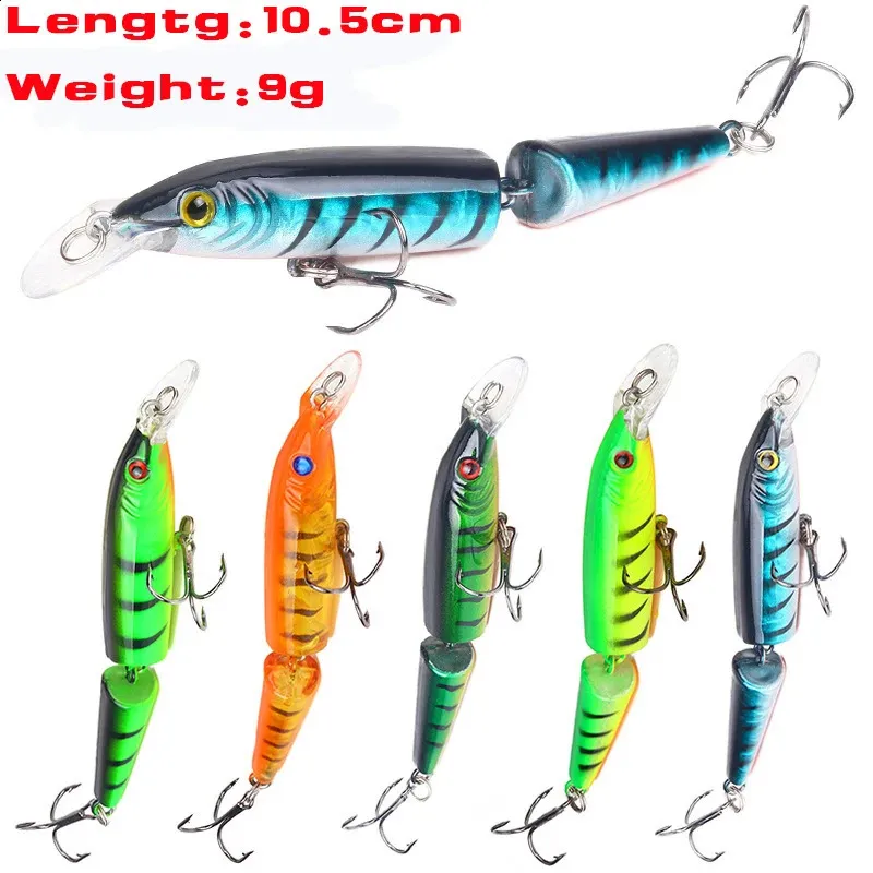 Fishing Accessories Multi Sections Set Of Wobblers Pike 10.5cm9g Lures Lsca Artificial Jointed Bait Crankbait Minnow For Carp Tackle 231030