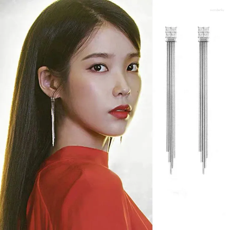 Dangle Oorbellen Pendientes Mujer Moda 2023 DEL IU Koreaanse Voor Vrouwen Verklaring Drop Oorbellen Mode-sieraden Kristal XQ132