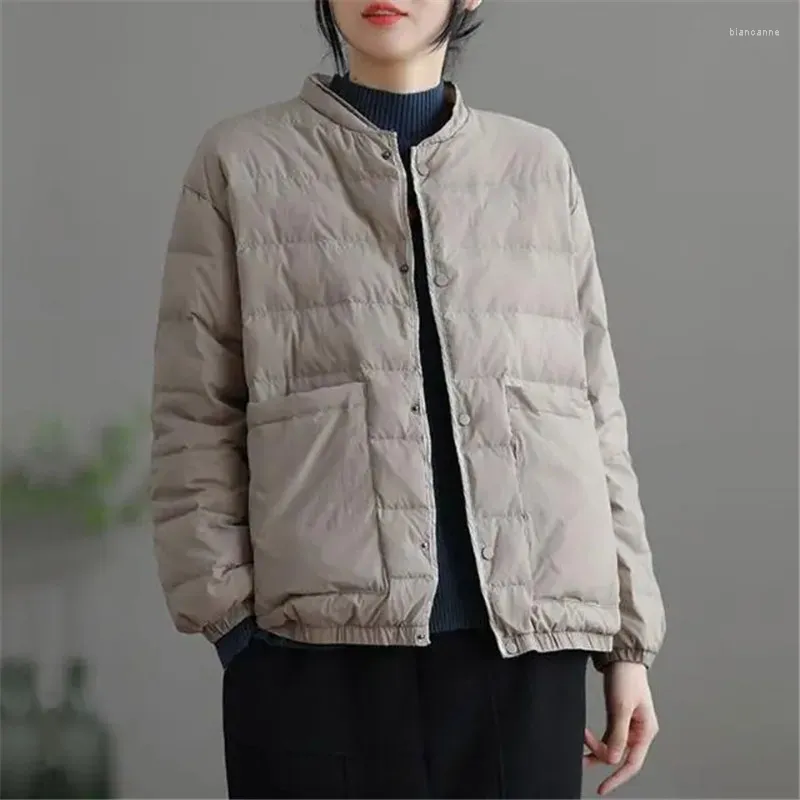 Trenchs de femmes Manteaux Femmes Manches longues Casual Veste rembourrée en coton Arrivée 2023 Automne et hiver All-Match Lâche Épais Chaud Femelle Court