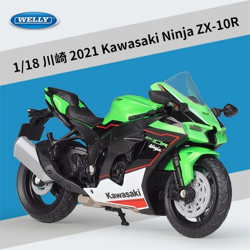 Diecast Model Welly 1 18 Ninja ZX10 R ZX10Rモックアップオートバイ231030