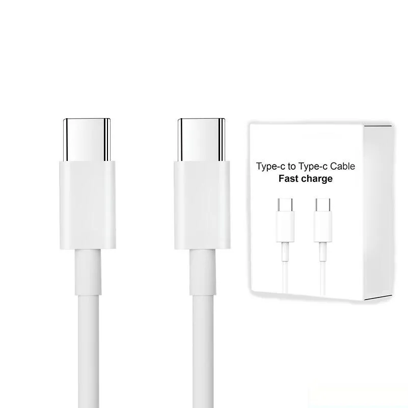 1M 2M C-auf-C-Kabel Typ C auf USB-C-Kabel für Samsung Galaxy S10 S20 S22 S23 Htc LG Xiaomi Huawei Schnellladung mit Einzelhandel