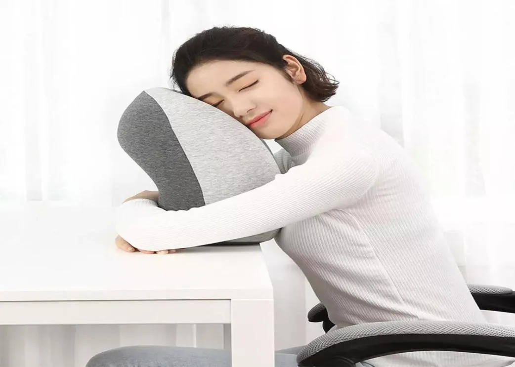 Xiaomi youpin travesseiro de mesa para cochilo, suporte de pescoço, almofada de assento, travesseiro de viagem para pescoço com descanso de braço 3029676a55226903
