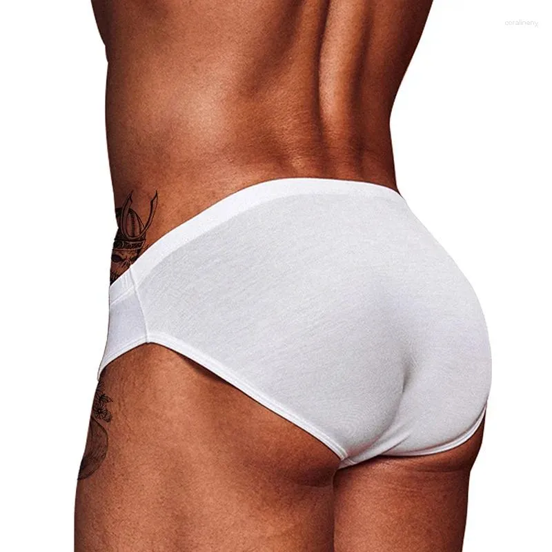 Underpants ADANNU Men's Underwear Low Waist Modal Sexy U Convex Breathable Solid Color Briefs Shorts Head AD315