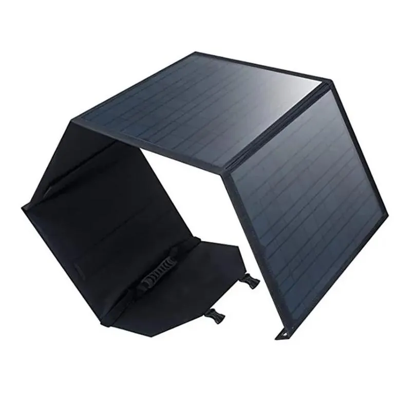 Wireless Chargers 80W Foldable Solar Panel Outdoor 4-Folding Fast Charging Cell Charger Phone Power Bank Drop Delivery Cell Phones Acc Ot5Ch