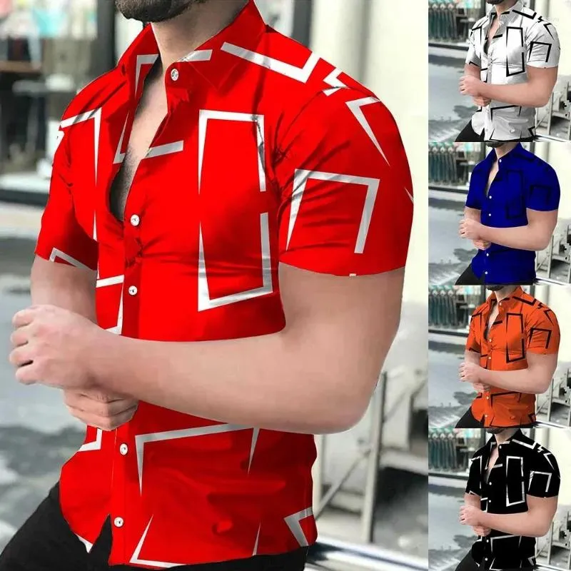 Camicie casual da uomo 2023 Camicia linea stile barocco minimalista moda Stampa 3D personalizzata