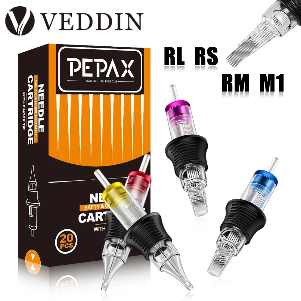 MAXSMLZT Cartucho De Agujas De Tatuaje RL/RS/RM/M1 0.35MM Maquillaje Permanente Ceja Labio Aguja Para Kits De Máquina De Tatuaje Rotary Pen Grip, Rl, 1203