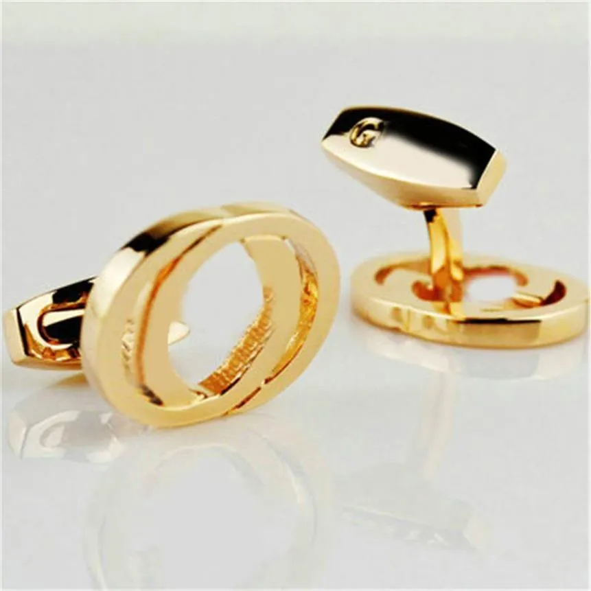 Luxury Designer Cuff link Fashion Jewelry Men Classic Letters Cuff links Shirt Accessories Wedding Gifts Cufflinks237S