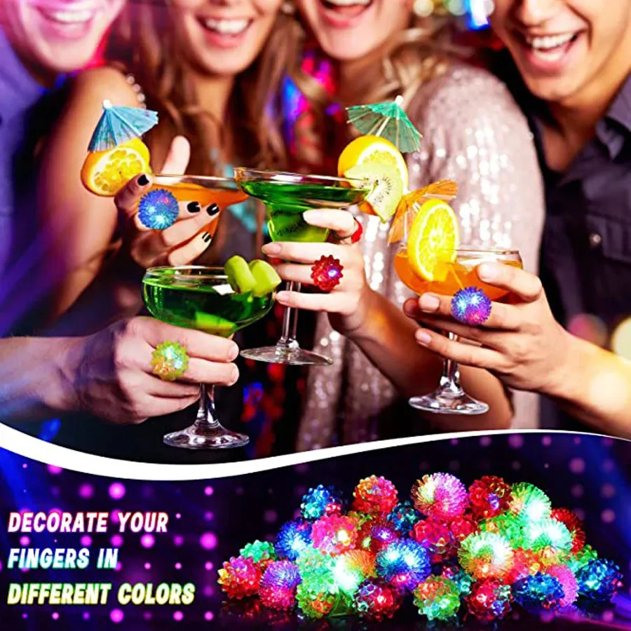 DHgate.com:LED Glow Rings for Party, 20/30/50 Pcs Light Up Luminous ...