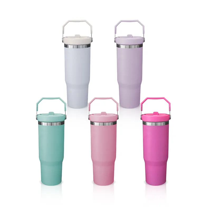 30 Oz Stainless Steel Tumbler With Handle Leakproof... From Hc_network002,  $6.38 | DHgate.Com