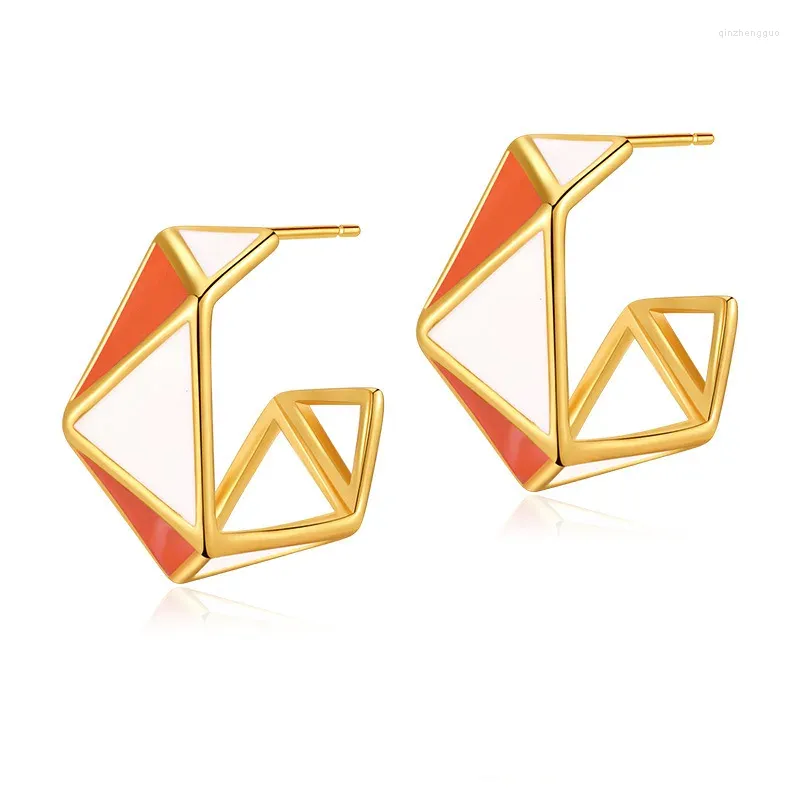 Stud Earrings Multicolor Cute Geometric For Women Fashion Lady Engagement Accessories