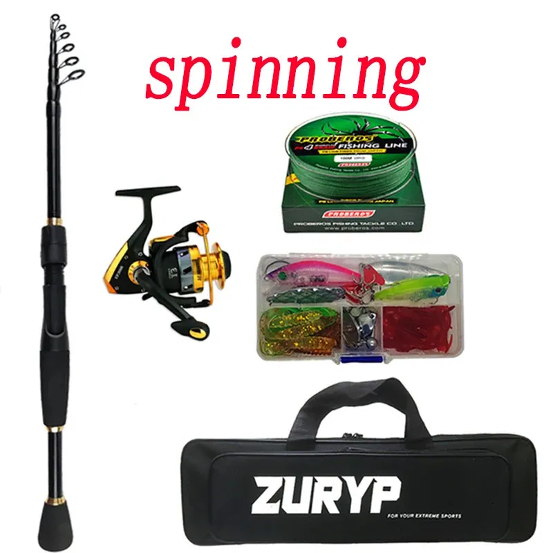 ZURYP Spinning Fishing Set 1.8/2.4M Casting Rod Combo With Bag, Portable  Travel Reel Kit Fishing Bait Waiter 231030 From Ren06, $80.84