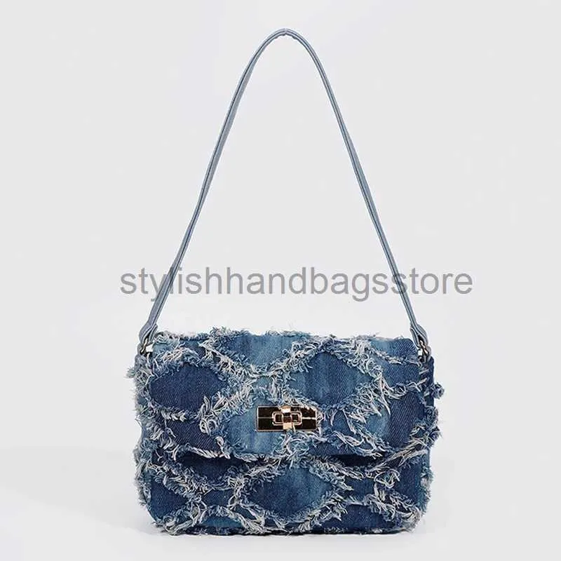 Schoudertassen Dameszak Mini Denim EM-detailtas Hoge kwaliteit mode-denimtas Damestas 2023stylishhandbagsstore