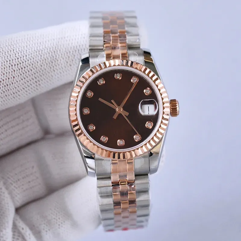 2023 Montre Mouvement mécanique automatique Rolexs Montres 31mm Classique Femmes Bracelet Bracelet d'affaires En acier inoxydable 904L Étanche Montre-bracelet décontractée Montre