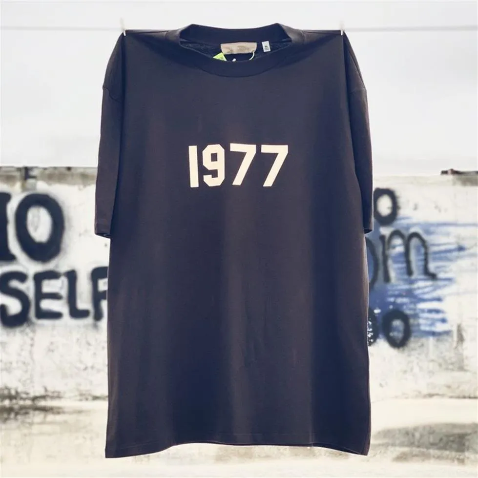 2022ss printemps et été nouveau coton de haute qualité impression à manches courtes panneau à col rond T-shirt taille m-l-xl-xxl-xxxl couleur noir w254K