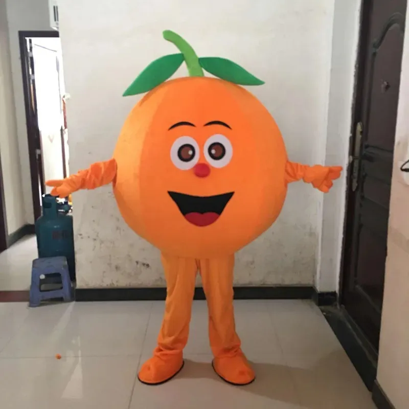 2024 Halloween Orange Obst Maskottchen Kostüm Cartoon Anime Thema Charakter Erwachsene Größe Weihnachten Karneval Geburtstag Party Fancy Outfit