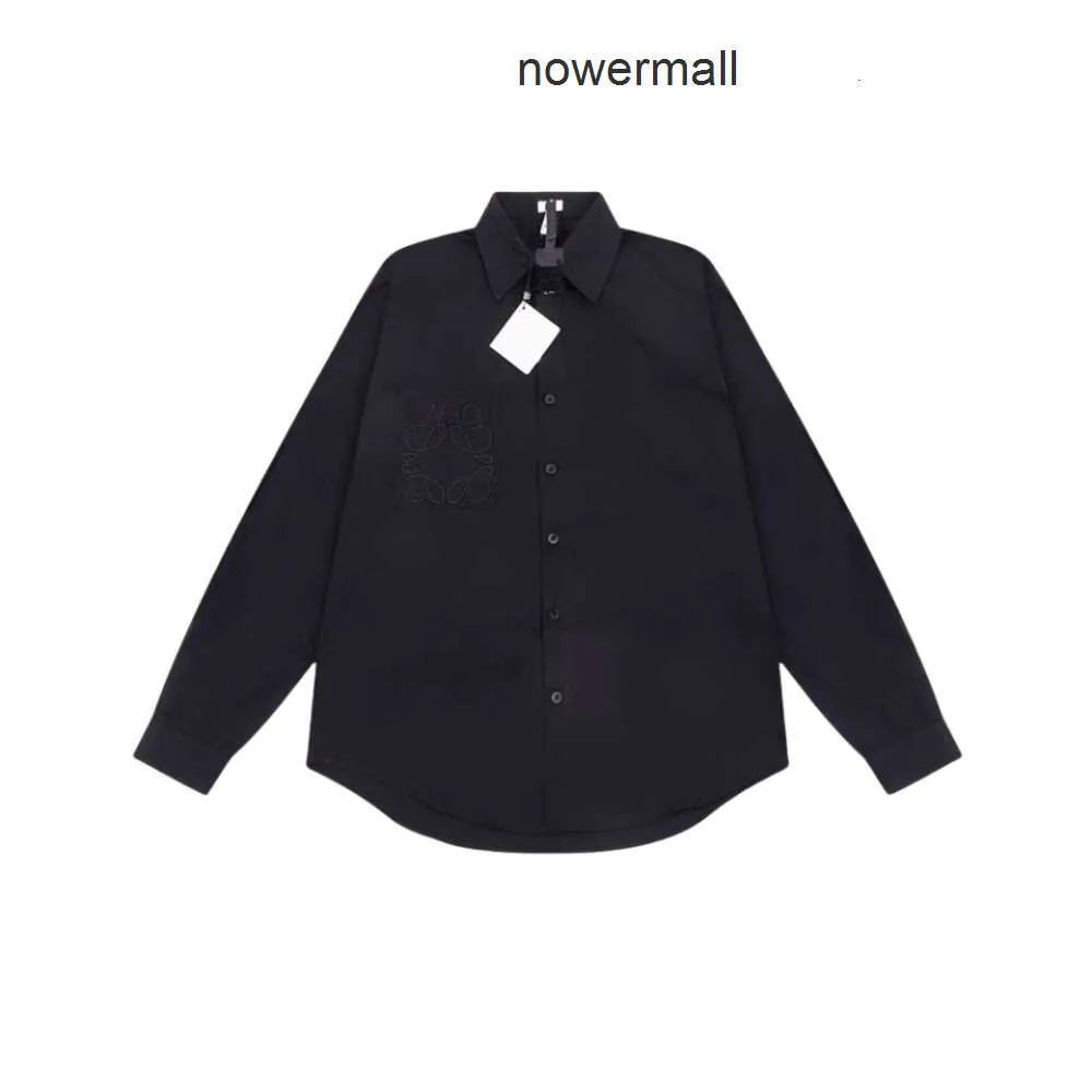 純粋なローウェウ・ロウ・ロウイー・ロニー・デザイナー・シャツの女性男性を着る綿の秋冬新しい刺繍シャツ穀物メンズとレディース同じスタイルのファブリックモーニング・シーcqm7