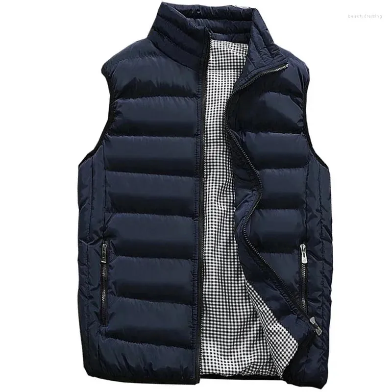 남자 조끼 남자 양복 조끼 큰 크기 남성 재킷 슬립 벨스 겨울 패션 캐주얼 슬림 코트 브랜드 의류면-패딩