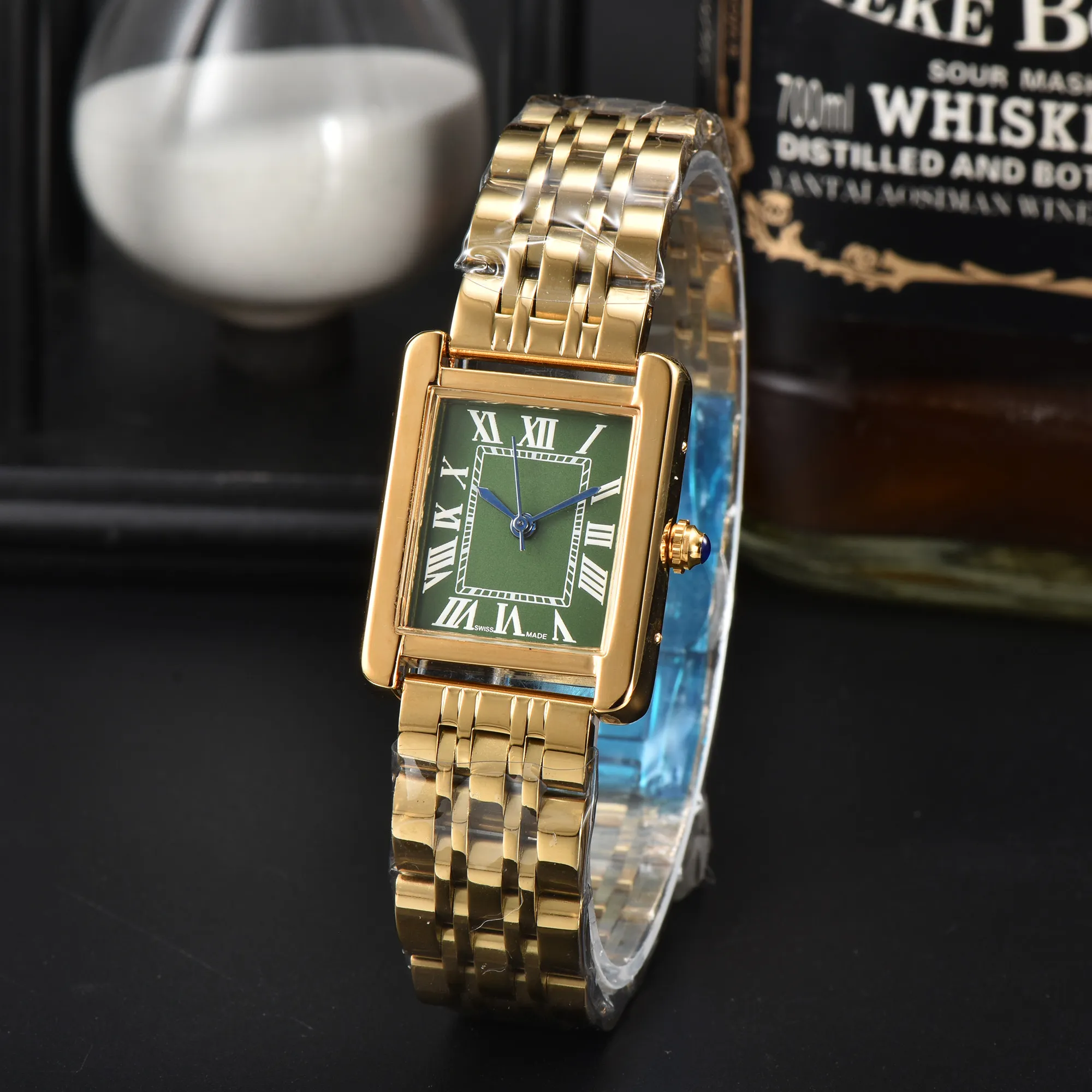 Luxus-Mode-Herrenuhr, Damenuhr, Edelstahl, quadratisches Hilfszifferblatt, funktionierende Herren-Armbanduhr, Top-Marke, relogio feminino, wasserdichte Tankuhr