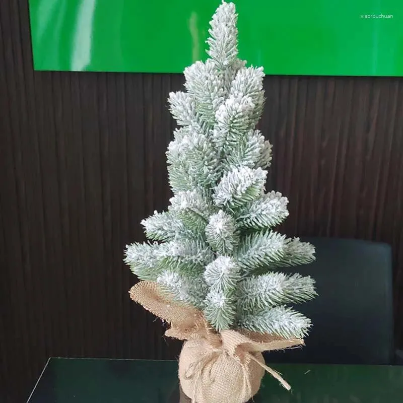 Decorazioni natalizie 45 cm Desktop Mini Piccolo albero PE Simulazione Decorazione di scena bonsai di cedro