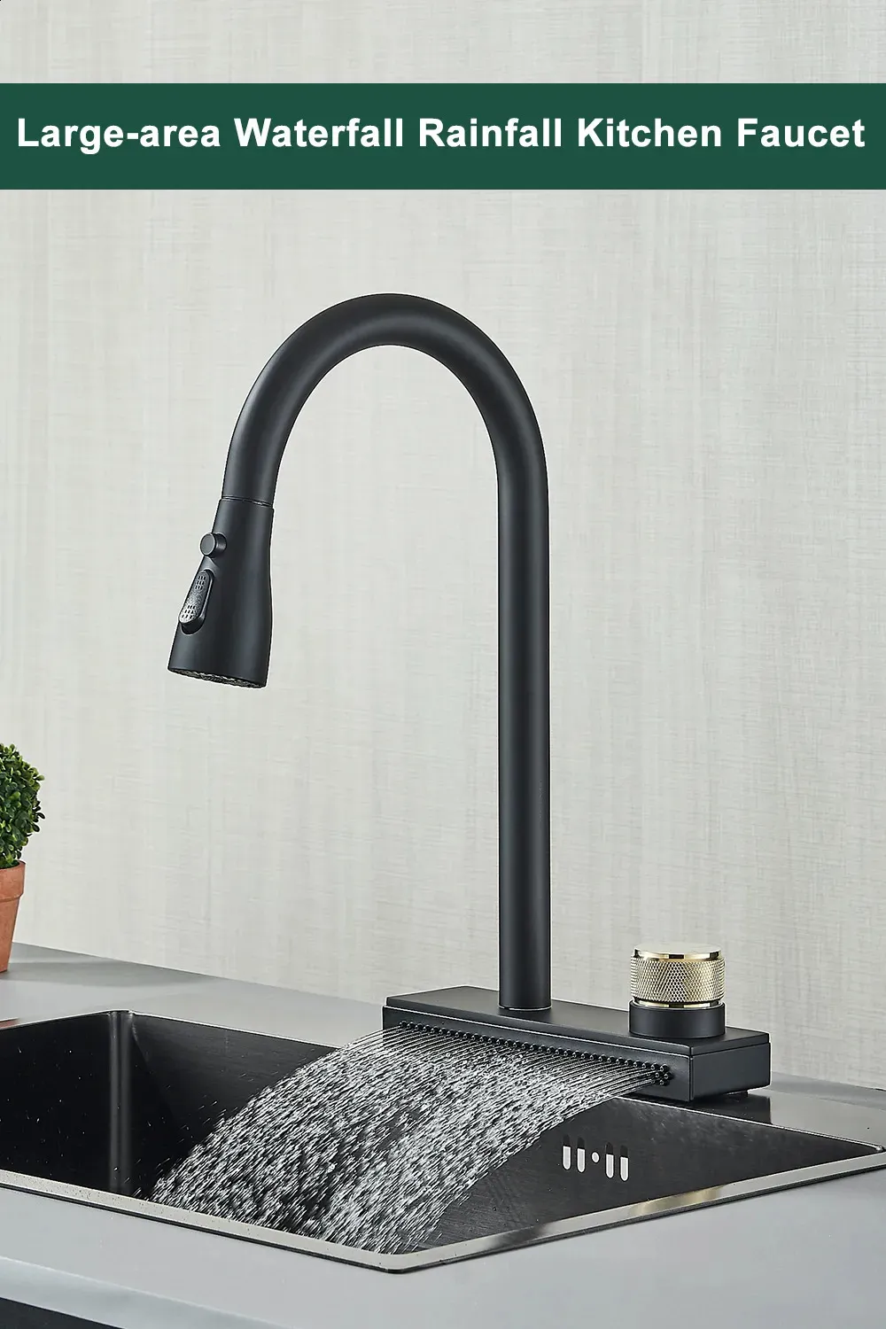 Kitchen Faucets Rainfall Faucet Flexible Pull Out 3 Way