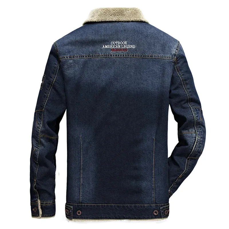 DHgate.com:Mens Thick Denim Winter Jackets - Warm Fleece Casual 