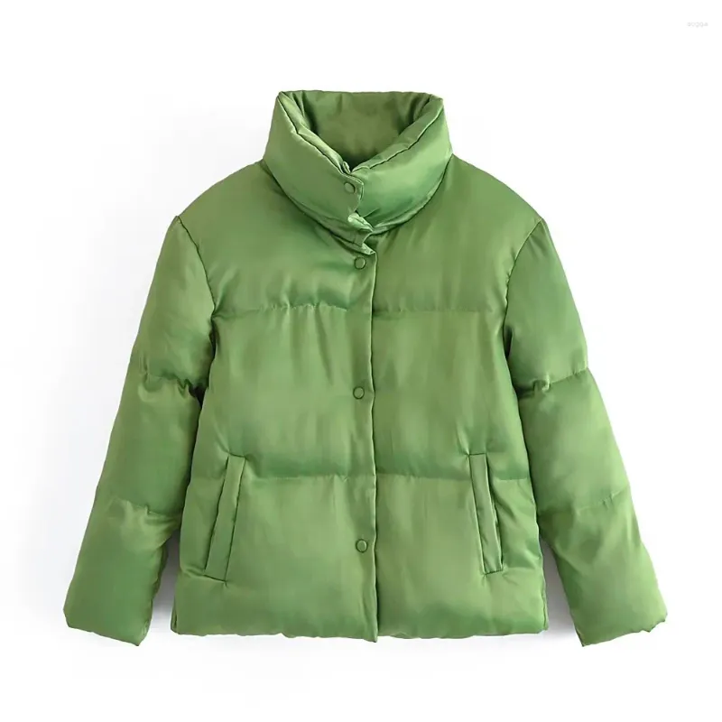 Dames dons 2023 winter dames groene oversize parka's dikke katoenen jas met lange mouwen vrouwelijke gewatteerde overjas