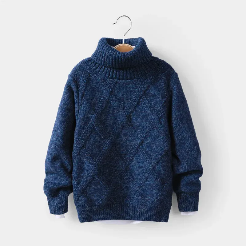 Пуловер 212T, свитер для маленьких мальчиков, осенне-зимний теплый вязаный пуловер, топ с водолазкой с длинными рукавами, трикотажная одежда, наряд джентльмена 231030