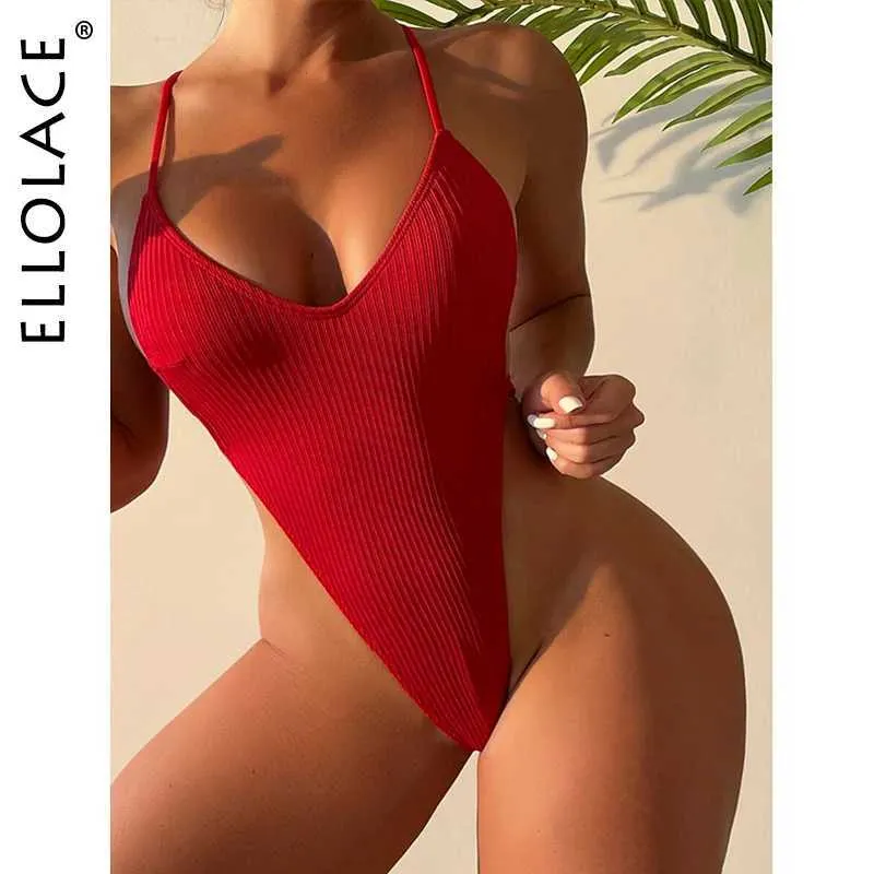 One Piece Thong Swimsuit High Cut Backless Monokini Solid Swimwear Ribbed  Silk Fabric Woman from Dhgate Sexy Set