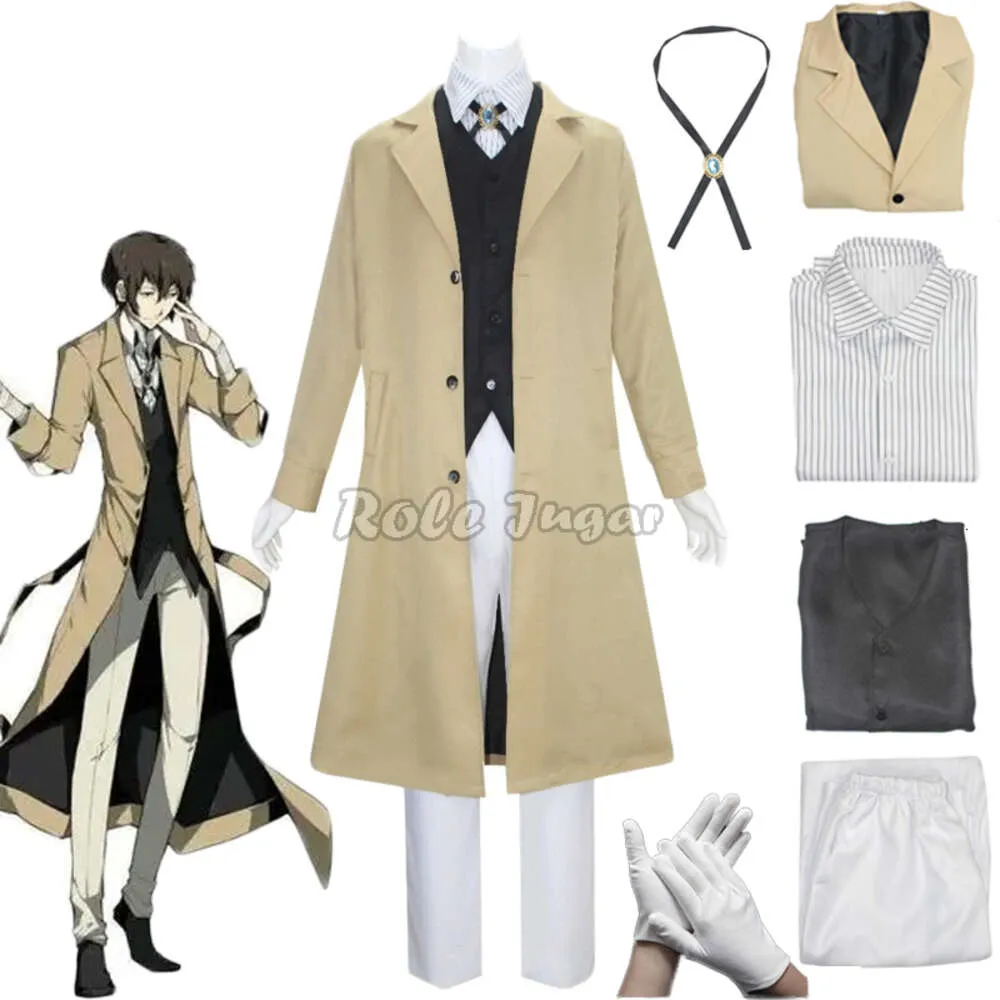 Bungo chiens errants Cosplay Dazai Osamu veste chemise gilet pantalon ensembles hommes Anime Halloween Costumes de fête de noël XS-3XL