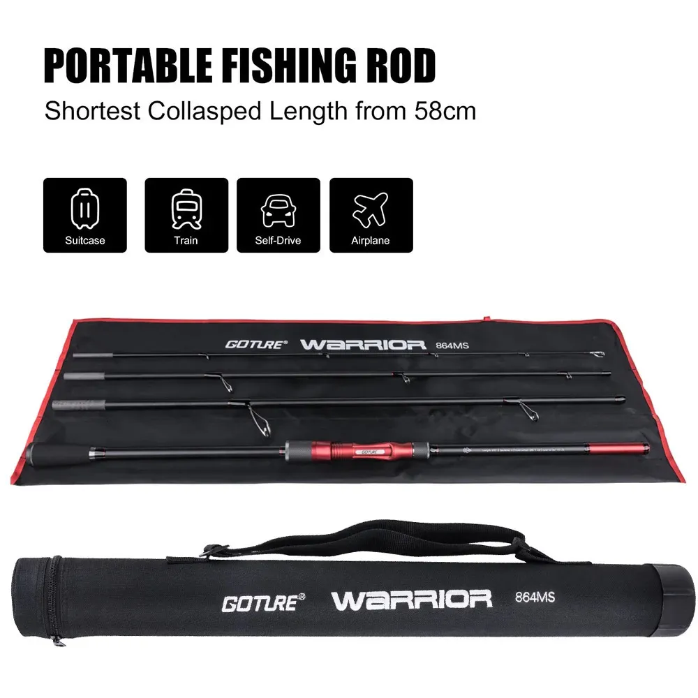 Goture Warrior Fishing Rod 2.7M 2.4M 2.28M 2.13M 4 Pieces Carbon