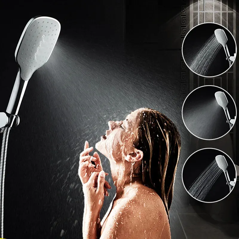 Bathroom Shower Heads European Handheld Head High Pressure ode Adjustable Spray Hand Showers Water Saving Showerhead Accessories 231030