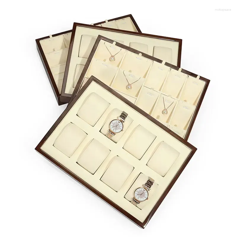 Jewelry Pouches Watch Live Display Box High-end Window Props Household Solid Wood Storage