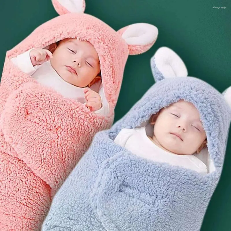 Couvertures Mignon Né Bébé Garçons Filles En Peluche Swaddle Wrap Ultra-Doux Moelleux Velours Corail Sac De Couchage Doux Literie Trucs