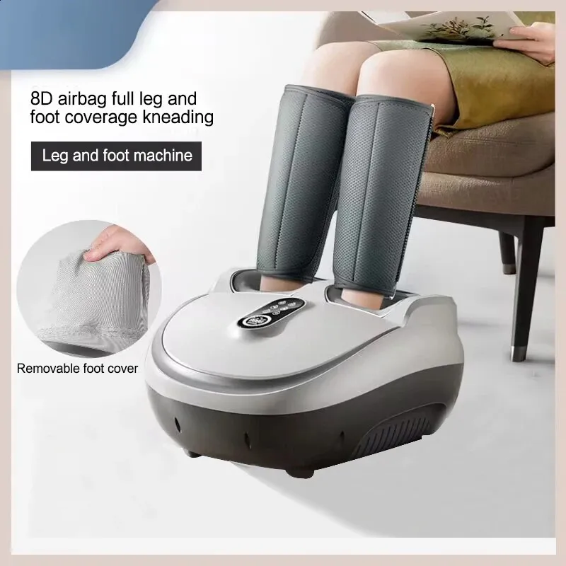 Foot Massager Electric Massage Machine Kneading Roller 8D Airbag for Health Care Infrared With Heat Multifunktionell kalv 231030