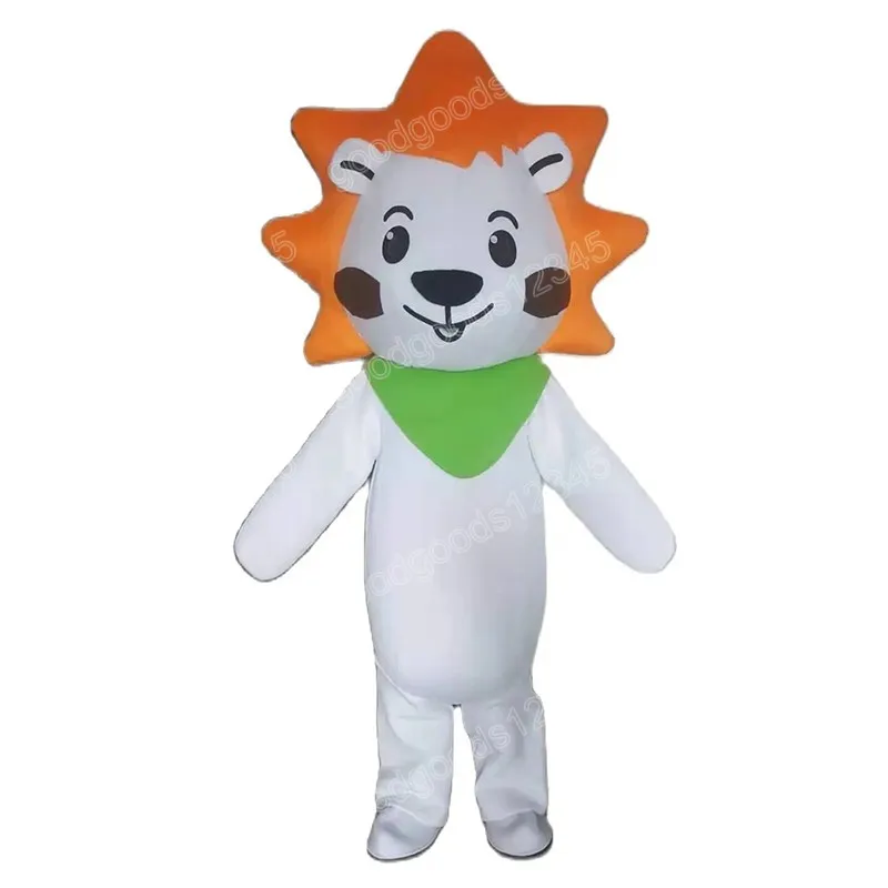 Christmas Mignon Lion Mascot Costumes Halloween Fancy Party Robe Adult Size Cartoon Characon Carnival Noël publicitaire Party Anniversaire Outdoor Tenue