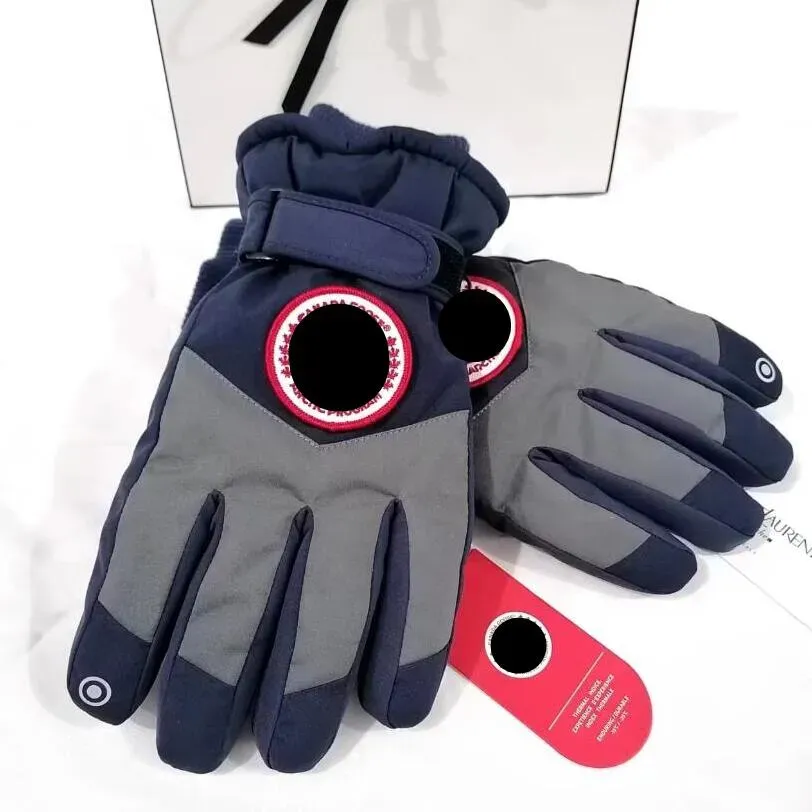 Guanti touch screen caldi di design con dita intere per uomo Donna Guanto da guida invernale antivento impermeabile antiscivolo ispessito a prova di freddo
