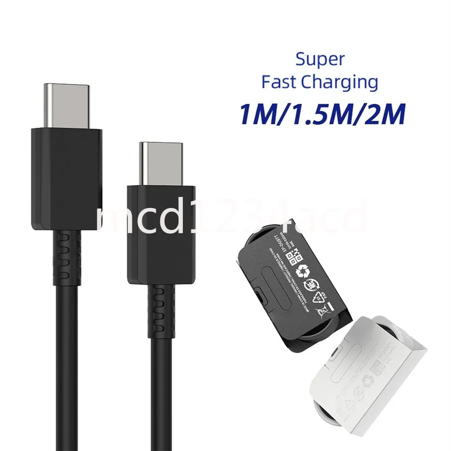 25W 빠른 빠른 충전 유형 C 대 유형 C 케이블 USB-C 케이블 1m 2m 용 Samsung S10 S20 Note 10 20 HTC Huawei PC M1