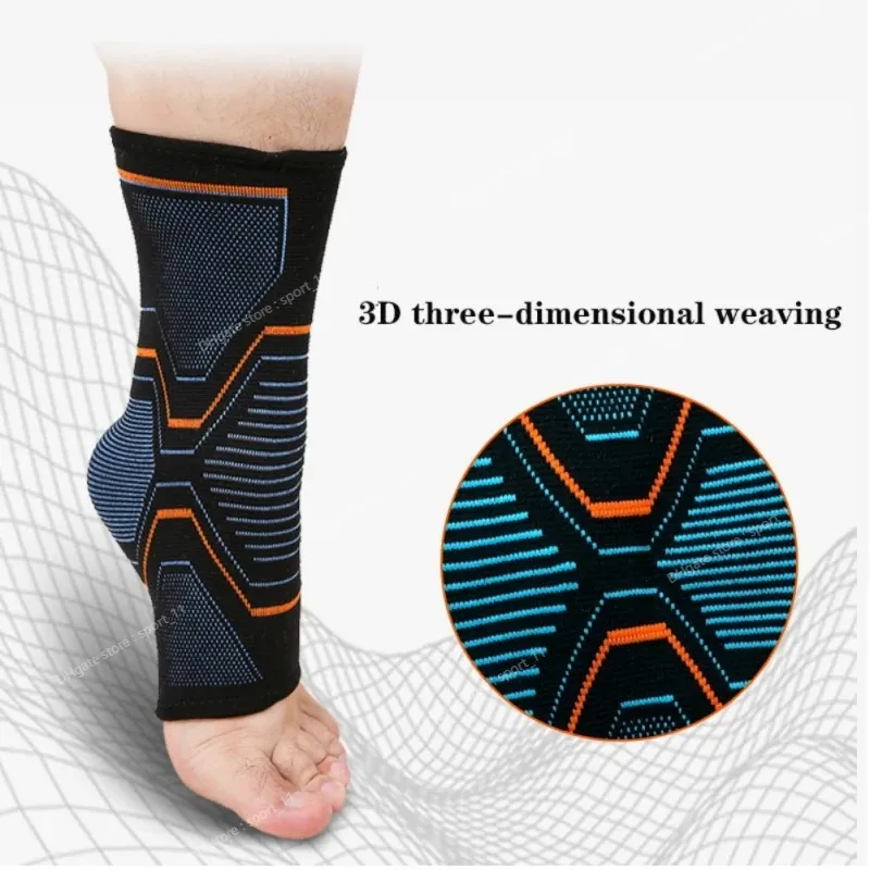 Orthèse de Cheville Manchon de Soutien de Compression Élastique Respirant pour la Récupération des Blessures Douleurs Articulaires panier Chaussettes de Sport de Pied Sécurité SportiveAnkle Support sports