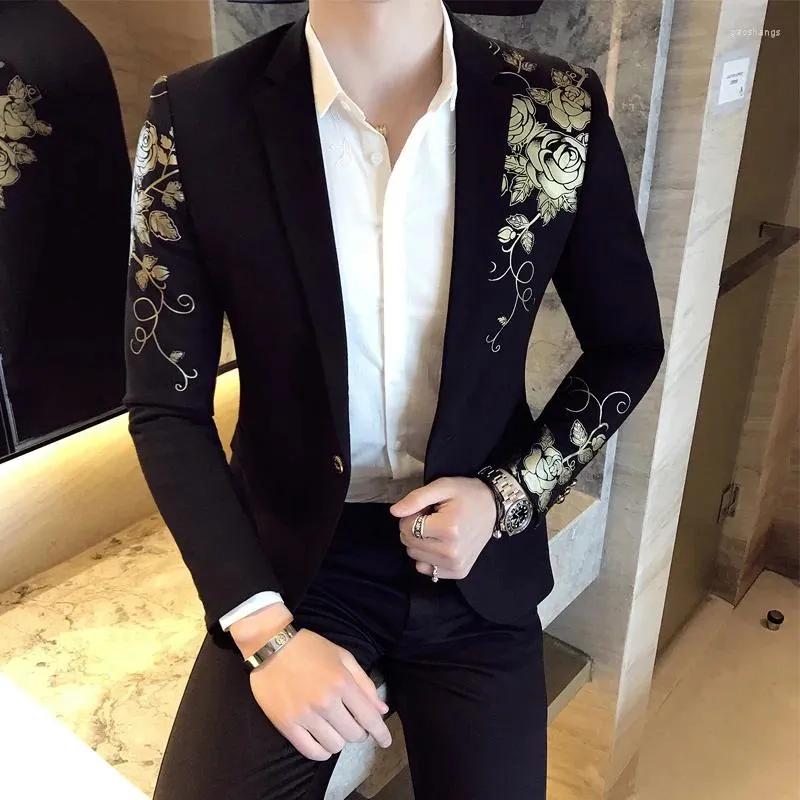 Black and gold blazer men cheap