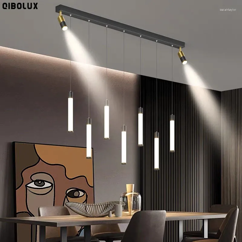 Pendant Lamps LED Modern Neutral Light Black Gold Hanging For Home Decorations Dining Room Lights Fixtures Suspension Chandelier