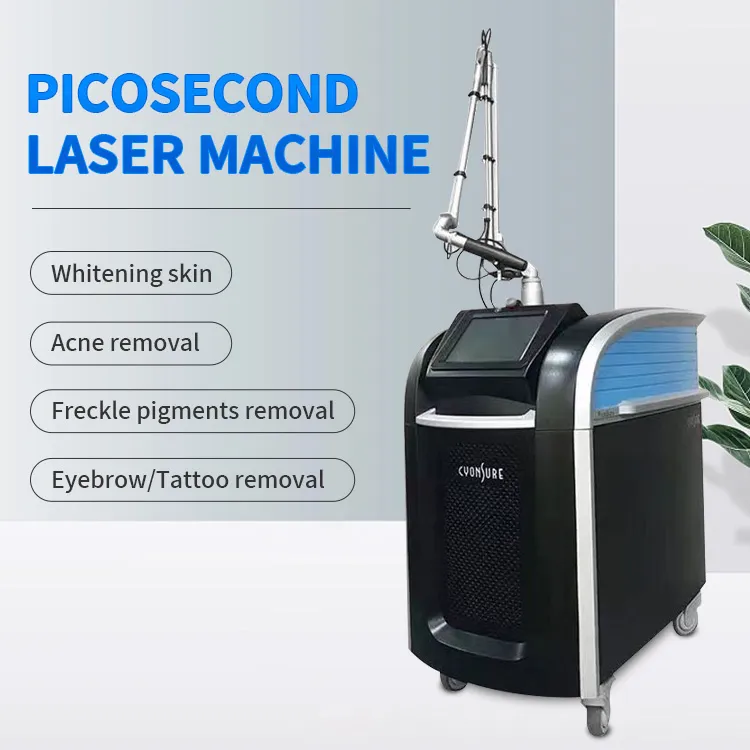 Heißer Verkauf Pikosekunden Laser Tattoo Entfernung Haut Verjüngung Nd Yag Laser Schmerzlos Keine Narbe Pico Lazer Tattoo Entfernen Maschine
