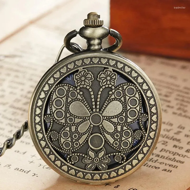 Zakhorloges Vlinder Roestvrij Staal Heren Vintage Horloge Skeleton Dial Handwind Mechanische Mannelijke Fob Chain Hanger Klok