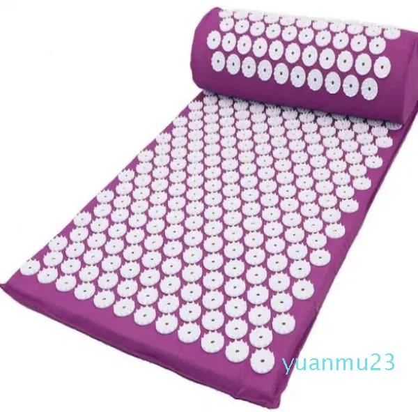 Yogamatta fitness Weness Therapy Body Foot Acupressure Massage Mat Piow Set Back Neck Massage Cushion Pad Pad Relax Muskler